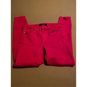 Liverpool Jeans Co High Rise Ankle Skinny Jeans in Cardinal Red. Size 6/28.